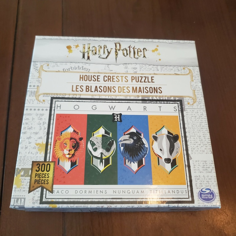 Harry Potter House Crests 300 Piece Jigsaw Puzzle - NEW SEALED